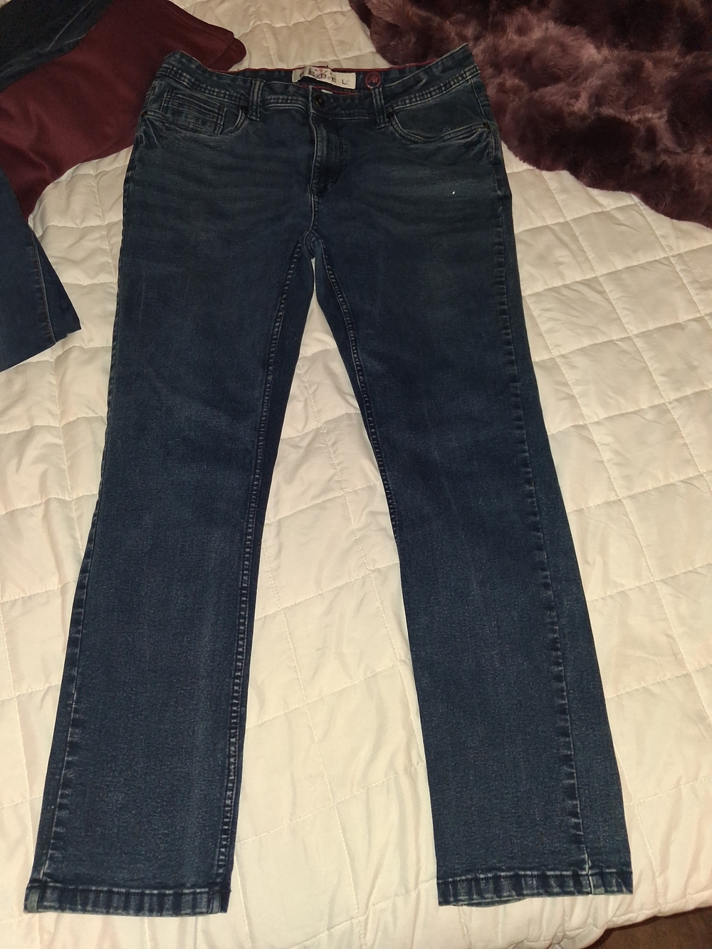 rebels Men's Dark Blue Bootcut Jeans